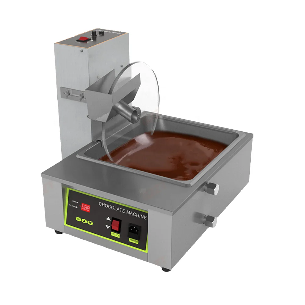 

Automatic Chocolate Tempering & Enrobing Coating Machine New Condition for Melting Milk and Water Chocolate