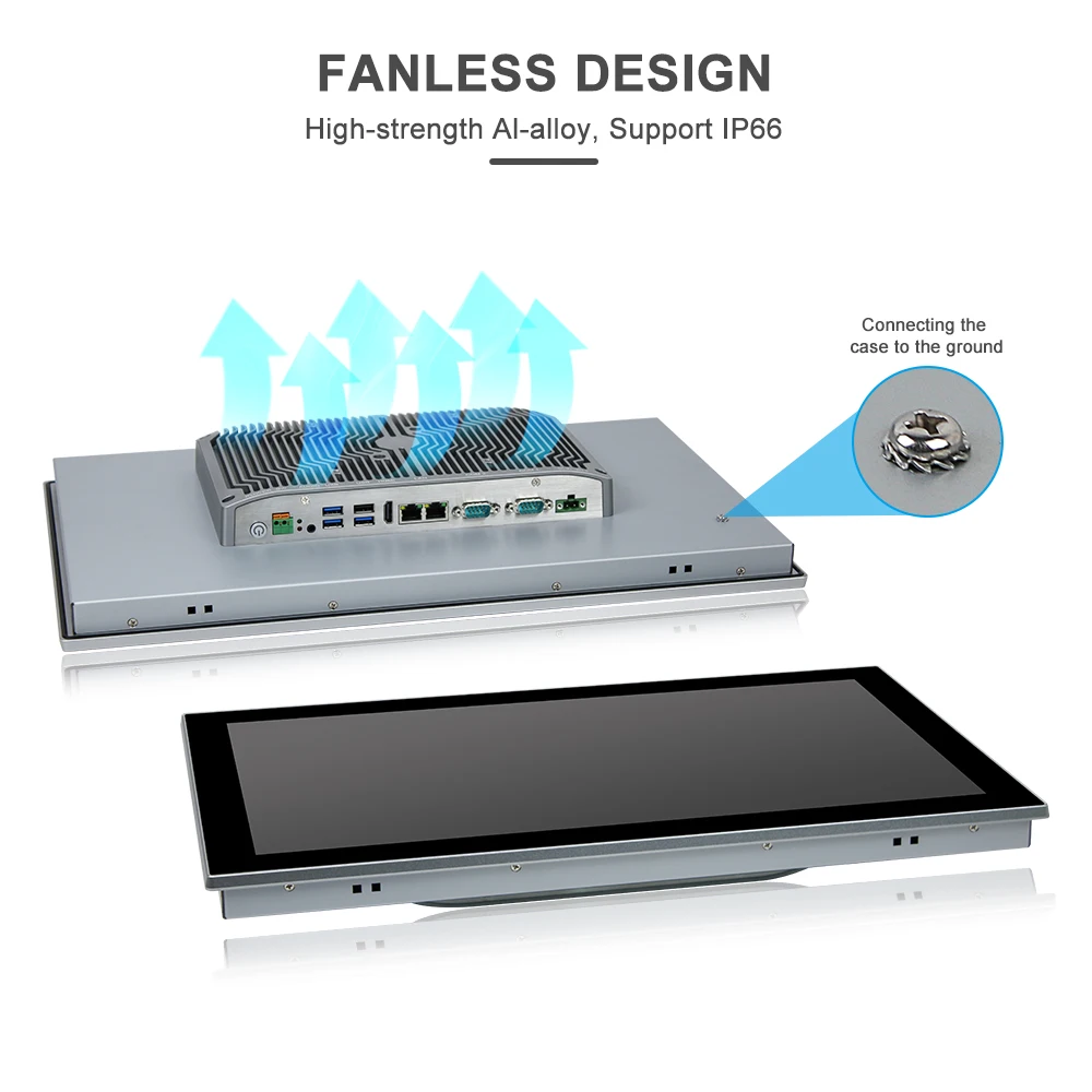 

17,3-дюймовый промышленный защищенный панельный ПК с сенсорным экраном, процессор Intel Core i3/i7 8-го поколения, разрешение 1920x1080, HMI-киоск, аксессуары для промышленных компьютеров
