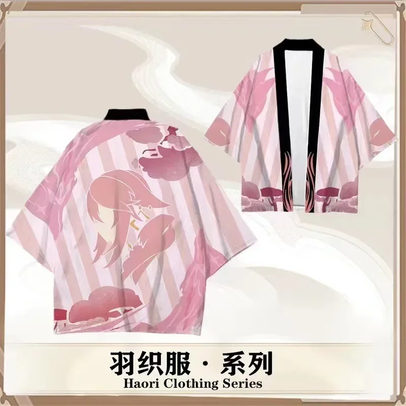 Juego de Anime Cos Zhongli Twenty Xiao Ganyu Yae Miko Wanderer, Etc. Kimono Haori Cosplay ropa de escenario