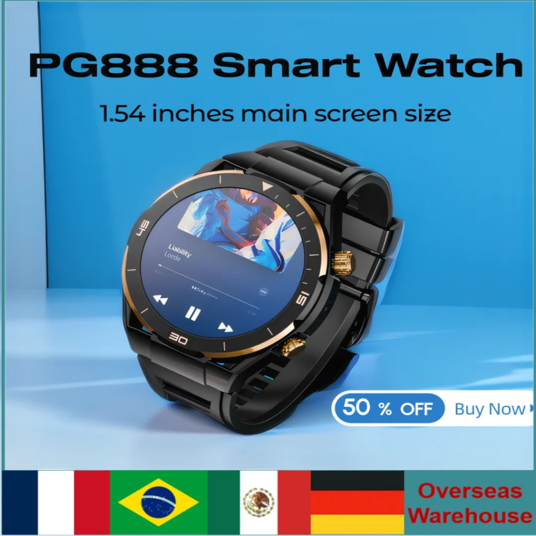 

PG888 Smart Watch 2024 Watches For Men Women With Bluetooth Outdoor Smartwatch HD Wifi Android Sim Waterproof Camera Kid's Gifts