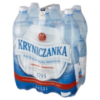 Kryniczka High-Mineralized High-Saturated Natural Mineral Water 1.5L X 6 Pieces