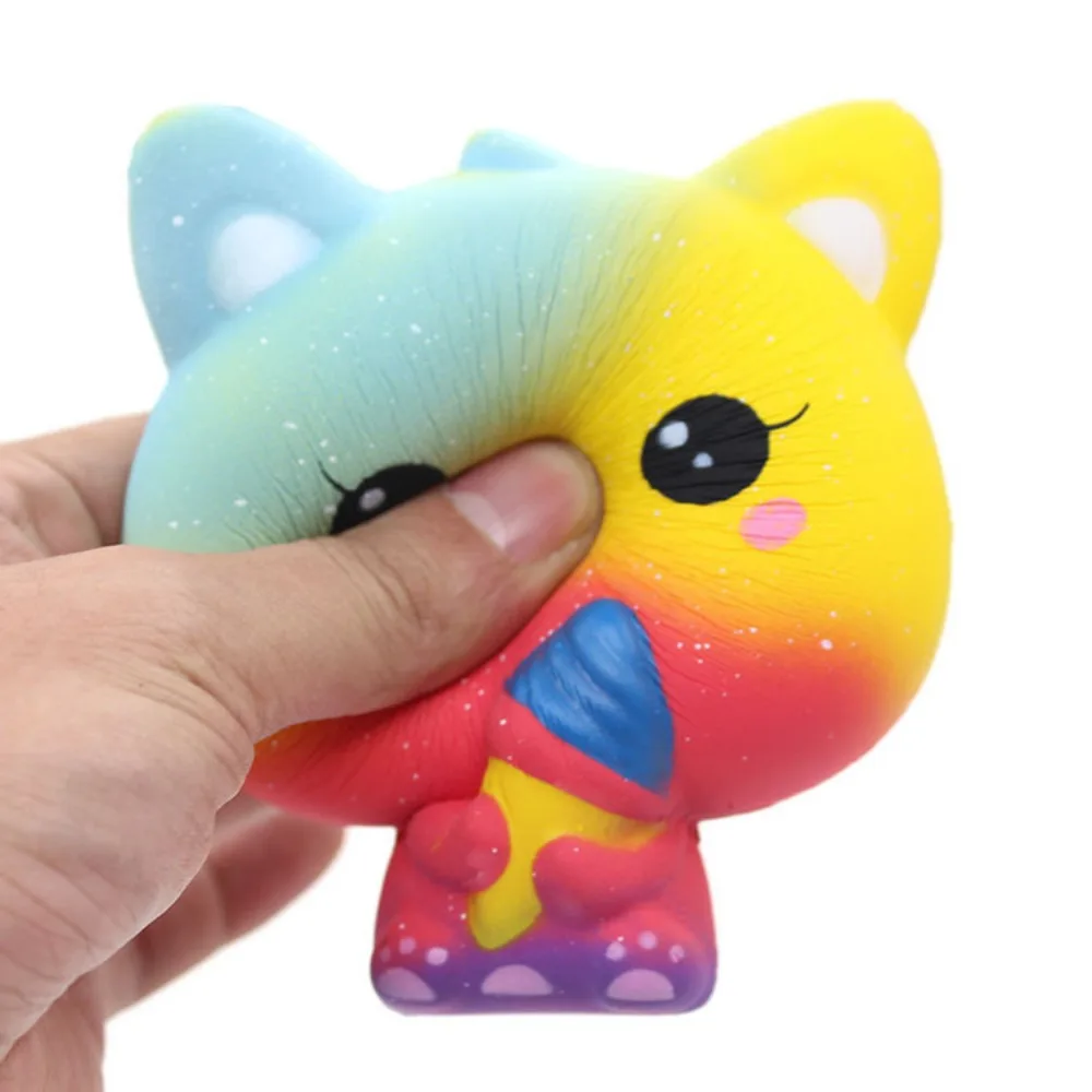 Squihy Slow Rebound Ice Cream Cat Cute Animal Stress Relief Toys Cure Office Stress Reliever Vent Fidget Toys for Kids Adults