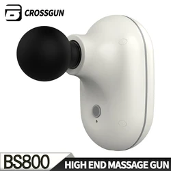 CROSSGUN Mini Massage Gun Small Electric Massager White Portable Body For Deep Muscle Relaxation Neck Back Foot Leg Shoulder