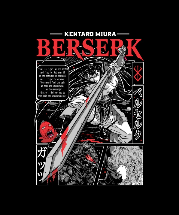 Kentaro Miura Anime Inspired Hero Shirt for Everyday Wear unisex man shirt