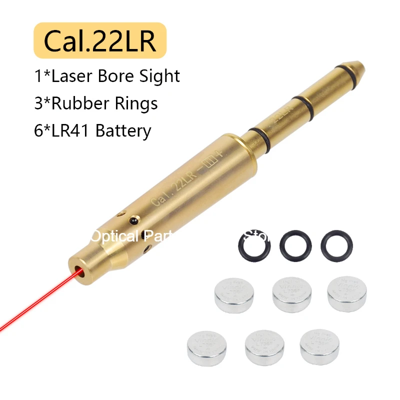 Tactical 22LR 22 LR Red Green Laser Bore Sight Kit 9mm .38spl .177 .223Rem 10mm 40S&W .45ACP Cal Pistol Hunting Gun Accessories