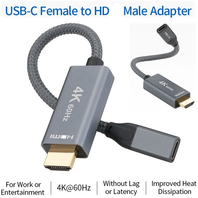 Wysokiej jakości USB C złącze żeńskie do hdtv-kompatybilny mężczyzna typ adaptera C 3.1 wejście do wyjście HD za pomocą tego narzędzia online bez