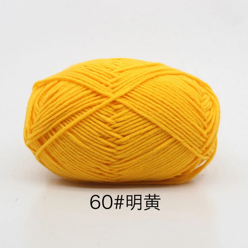 40-50 g/set 4ply Melk Katoen (80%) Breigaren Handwerken Geverfd Lanas Voor Gehaakte Ambachtelijke Trui Hoed Poppen tegen Lage Prijs
