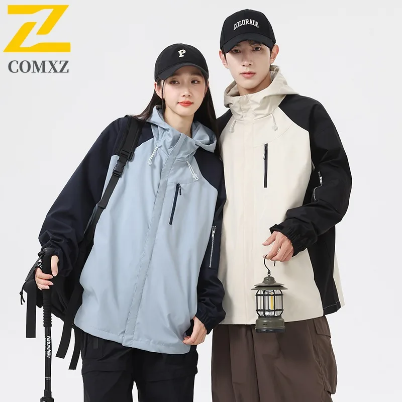 

COMXZ Роскошная мужская куртка Классические легкие пальто с капюшоном для путешествий на открытом воздухе Роскошное многофункциональное пальто для кемпинга