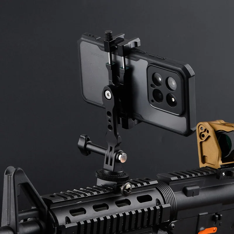 Tactical Mobile phone holder Mount Fit 20MM Picatinny Rail/MLOK Hunting Airsoft Accessories FPS Gopro Base first person shooting