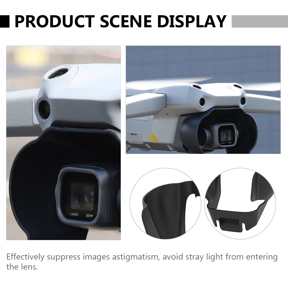 

Drone Camera Lens Protector Sun Shade Hood for Gimbal ABS Anti Stray Light Stable Design Storage Accessories