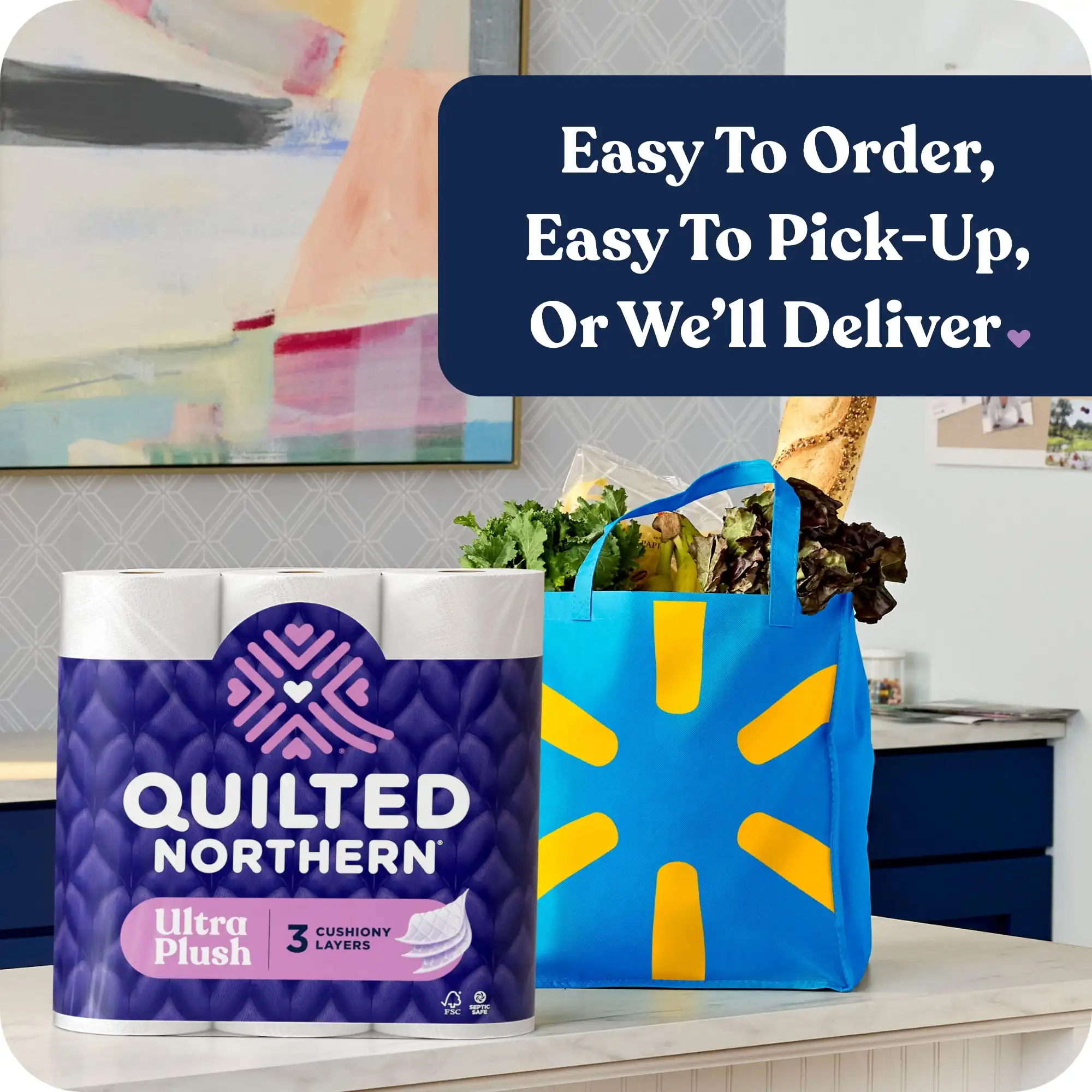 Ultra Plush 3-Ply Toilet Paper, 12 Mega Rolls