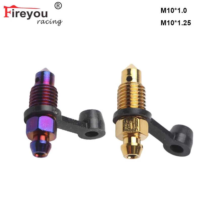 M10 1,25 1,0 суппорты тормозного насоса мотоцикла, винт для прокачки выхлопных газов с резиновым пылезащитным колпачком для мопеда, скутера, нержавеющая сталь 304
