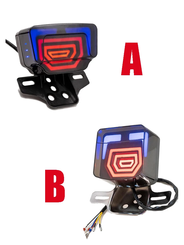 Lampu Belakang LED Modifikasi untuk Sepeda Motor Haojue Qingqi Lifan Loncin Skygo Haojin GN125 HJ125 SG125 CG125 Dekorasi Lampu Rem Belakang