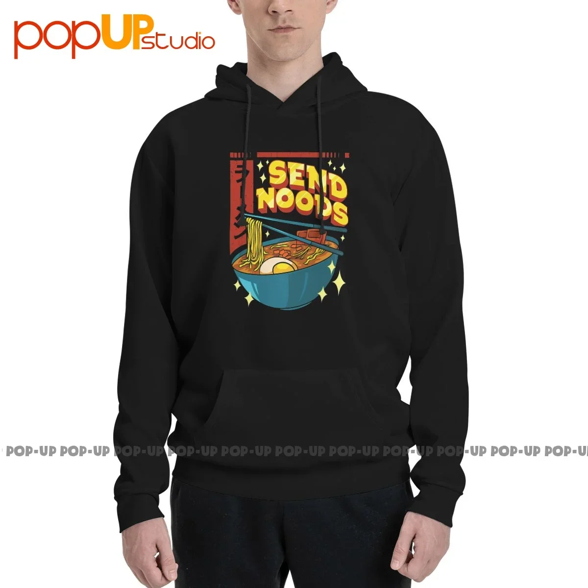 Ramen Kawaii Send Noods Pun Anime Gamer Hoodie Sweatshirts Hoodies Cute Print Vintage Comfortable