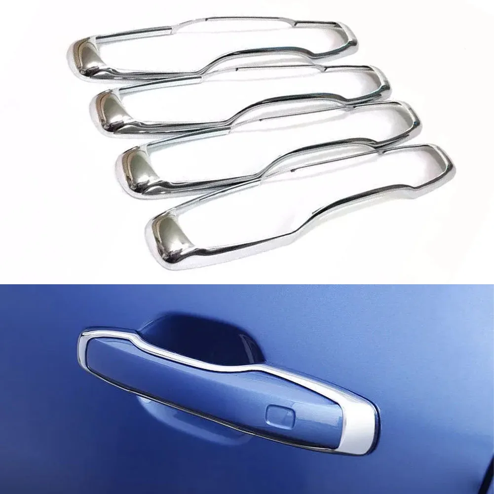 Vehicle Exterior Enhancement Silver Chrome Door Handle Trim Car Door Handle Trim OEM Number NO Seamless Finish