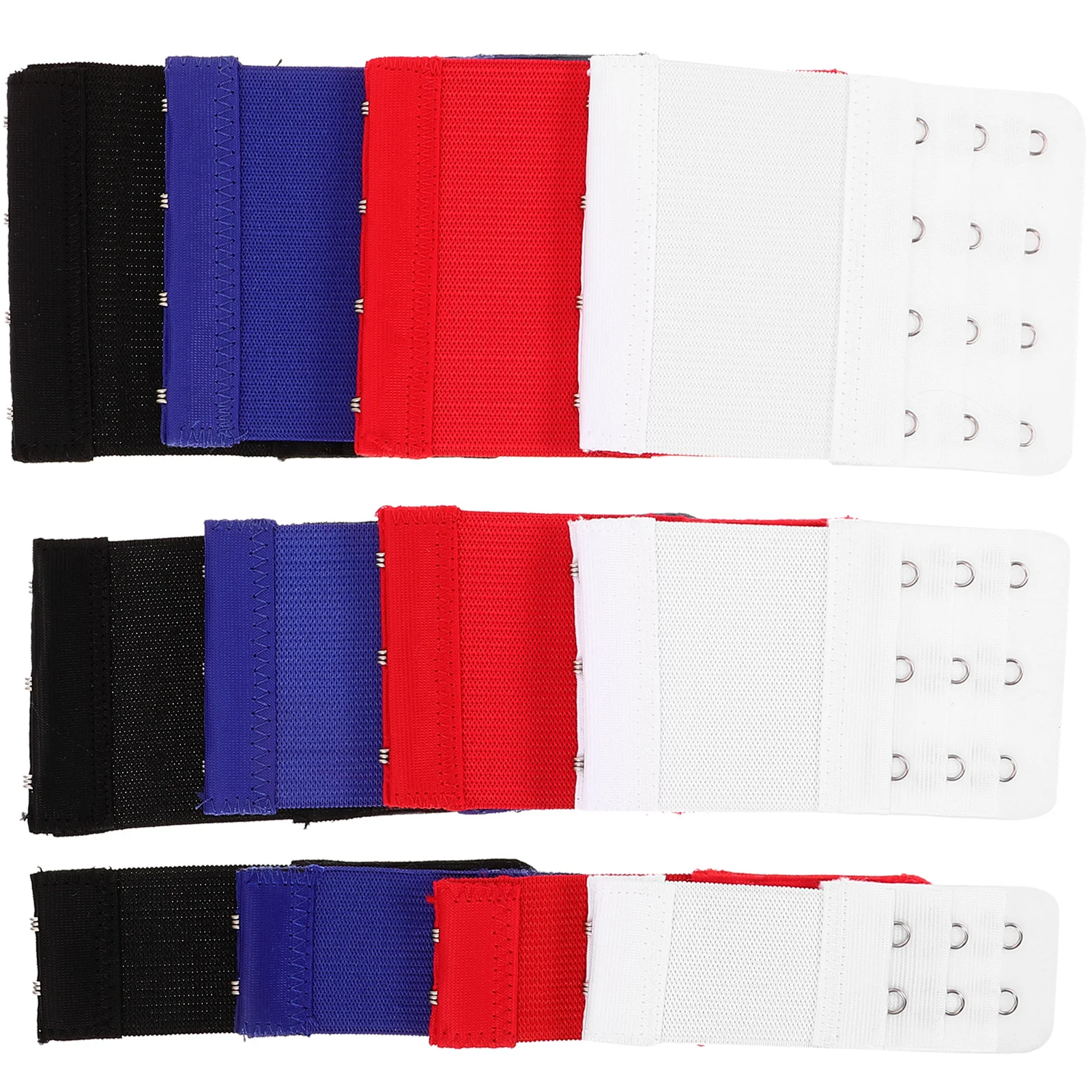 12 Uds. Extensores de sujetador para mujer, extensor de banda para sujetador con 4 ganchos, Clips elásticos de poliéster para soporte cómodo y suelto