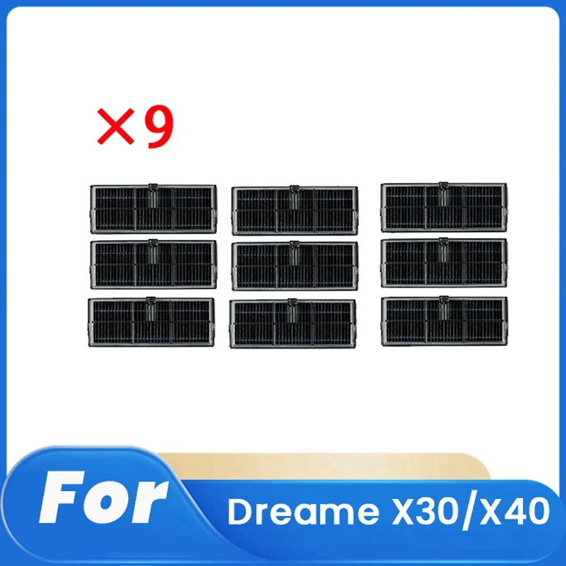 9 pçs filtro de limpeza para dreame x30/x40 varrendo robô acessórios peças mais limpas substituição