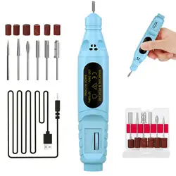 1 Set Professional Electric Nail Drill Machine Manicure Milling Cutter Nail Art File Grinder Grooming Kits Nail Polish Remover