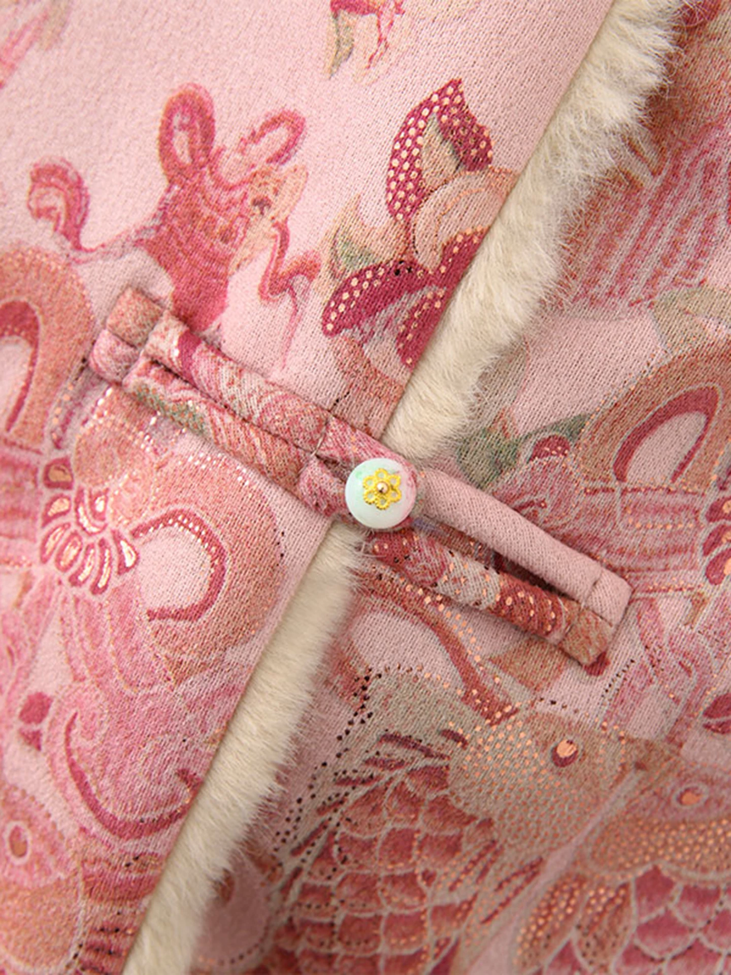 Etam Pink Chinese Sle Double-Sided Wearable Thiened Women's Vest Winter New Arrival Young Faion Fce-Lined Outerwear