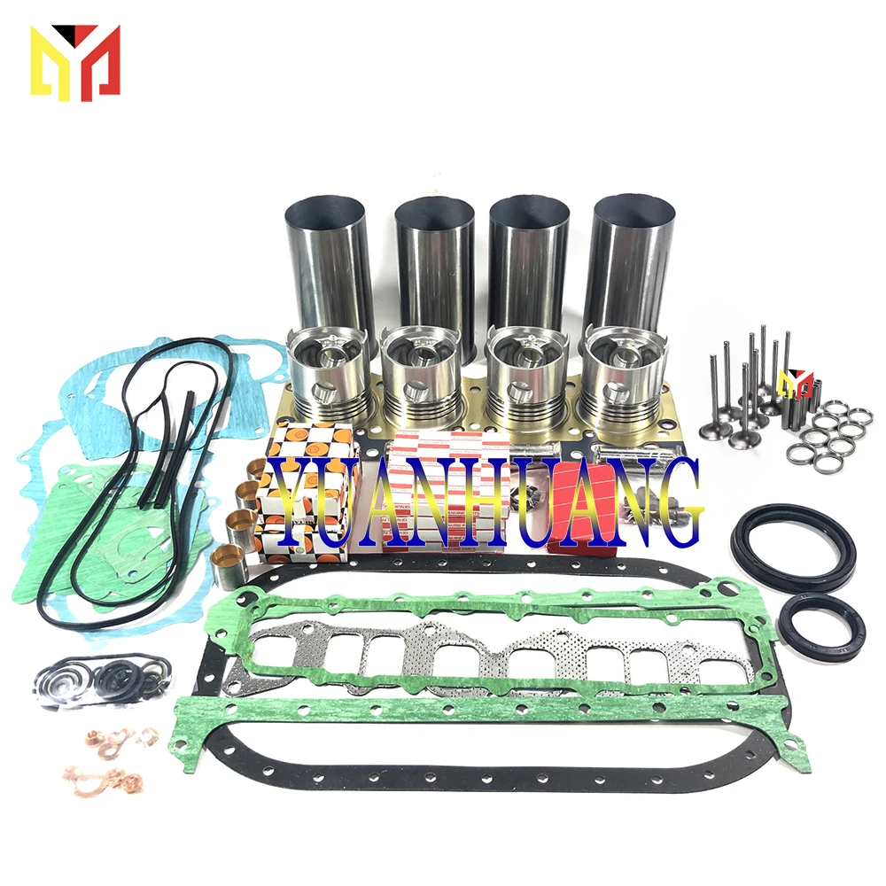 4TNE84 Engine Rebuild Kit Overhual Repair Gasket Set For Yanmar & John Deer Tractor Liner Piston Ring Bearing