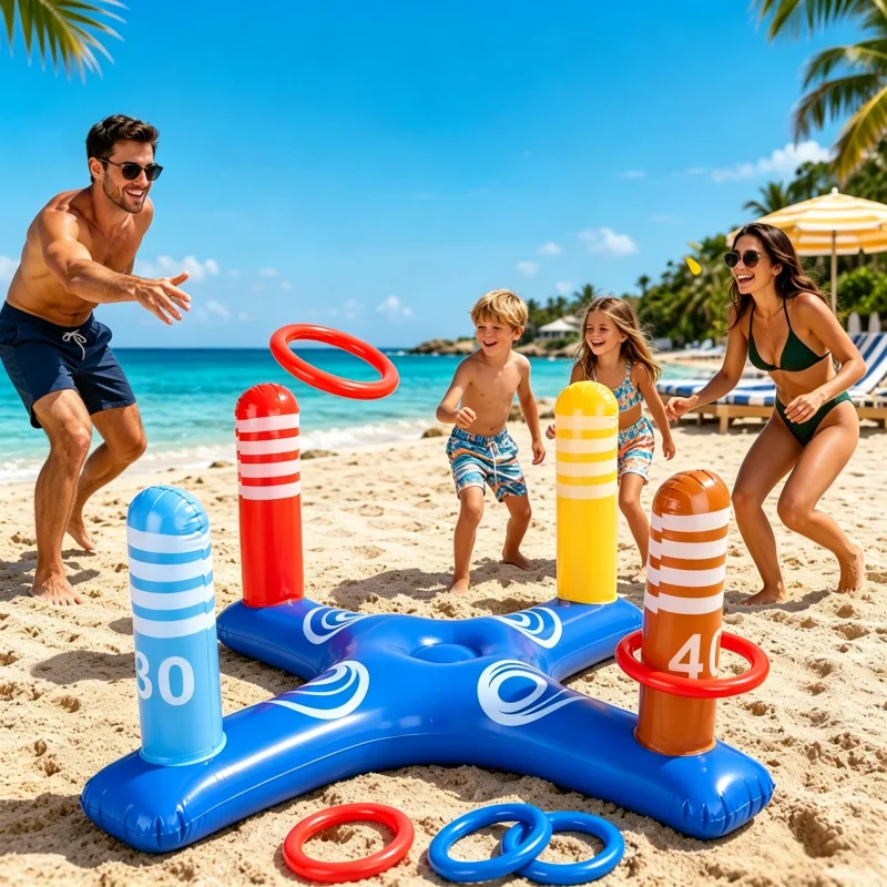 Ring Toss Outdoor - Party Sport Zwemmen Opblaasbaar Ringgooi Spelset
