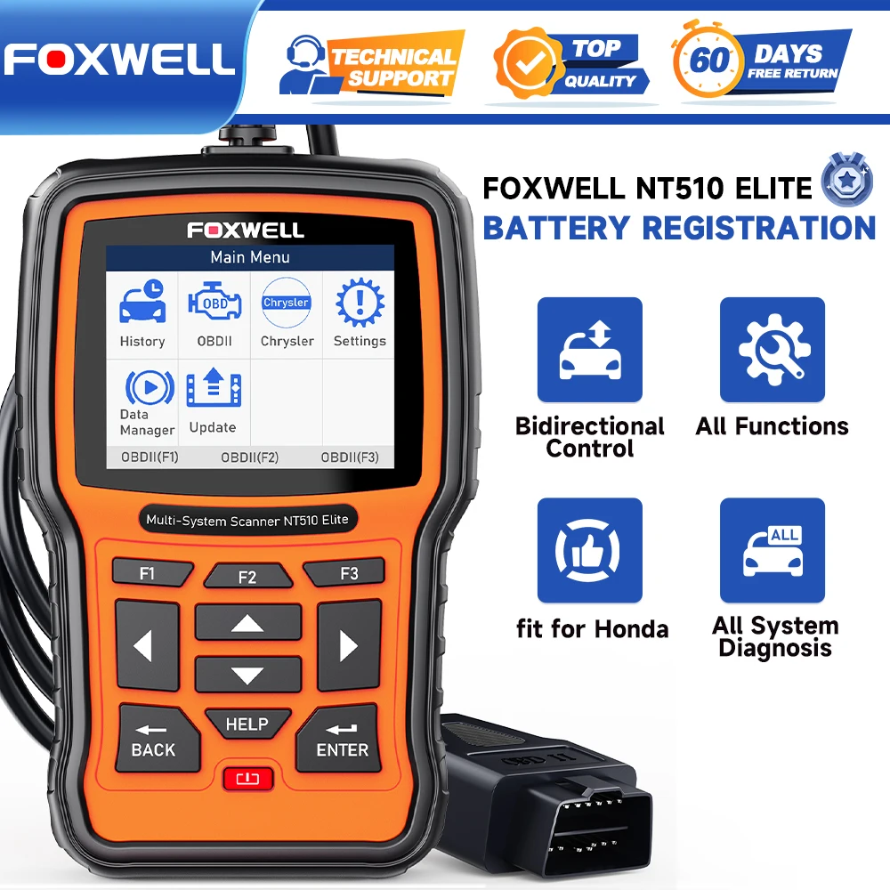 FOXWELL NT301 OBD2 Scanner Live Data Professional Mechanic OBDII Diagnostic Code Reader Tool for Check Engine Light