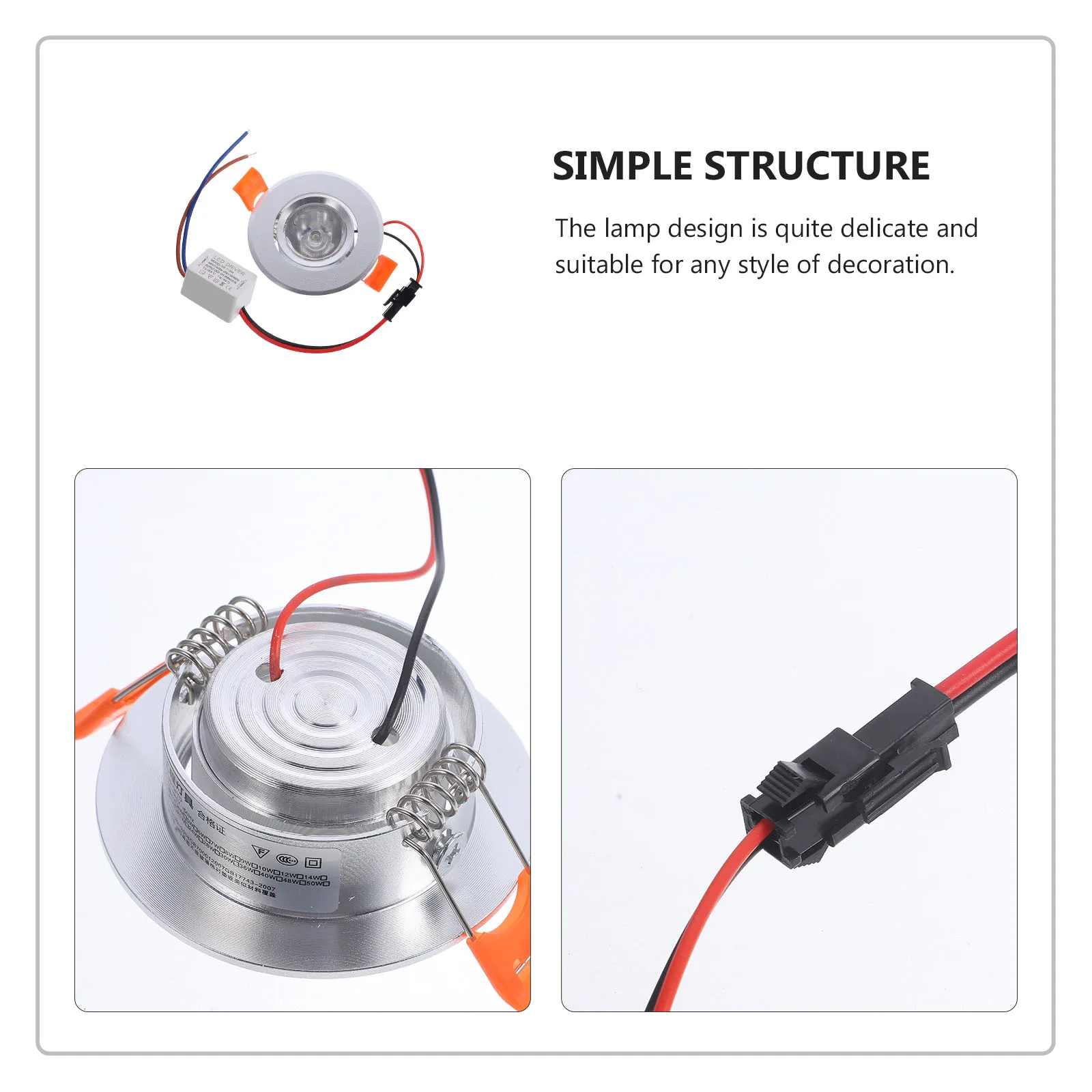 

LED Dimmable Recessed Light Warm Tone Large Lens Hole 50-55mm Modern Aluminum Ceiling Decor Foyer Balcony Dining Room