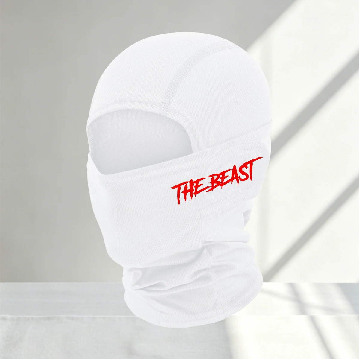 1/2/3/4/5PC THE BEAST Graphic Balaclava Breathable Mesh Motorcycle Face Mask Wind Resistant Cycling Ski Neck Cover Unisex