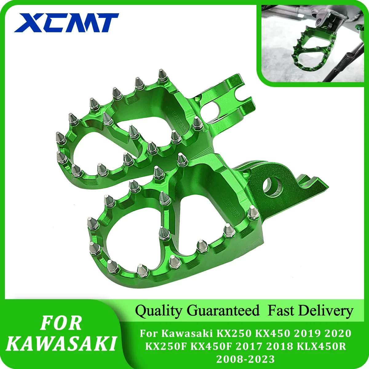 

Motorcycle CNC Rests Pedals Footpegs Foot Pegs For Kawasaki KX250F KX450F KX250X KX450X KLX450R KX 250F 450F 2006-2021 2022 2023