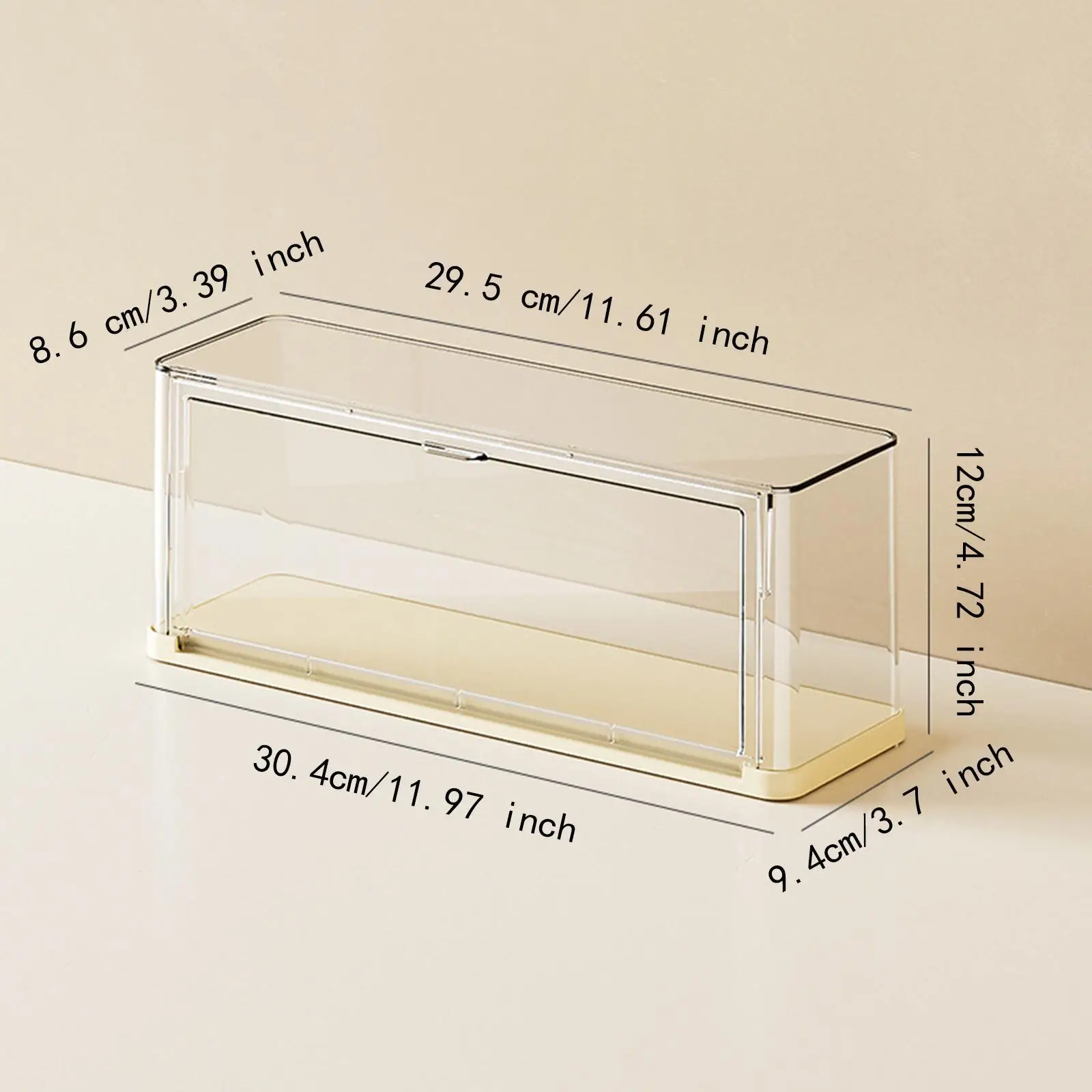 Acrylic Display Case Showcase Stackable Display Box Dustproof Organizer for Toys
