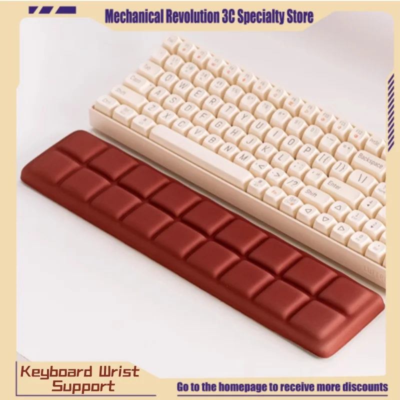 New Chocolate Keyboard Wrist Support High Rebound Memory Cotton Anti Slip Laptop Wrist Support Gaming Keyboard Accessory Parts