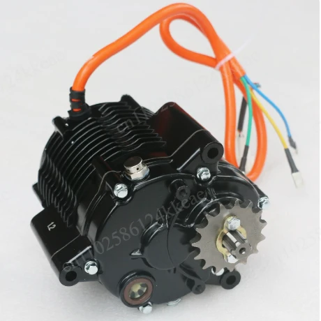 High Power Mid-Drive Gear Motor for Electric Motorcycle, Off-Road Modified Brushless Motor for E-Bike and Dirt Bike Use