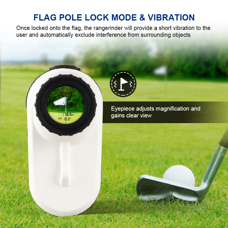 Laser rangefinder 600M with Slope Flag-Lock vibration golf course Laser Distance meter for Hunting golfing handle telescope