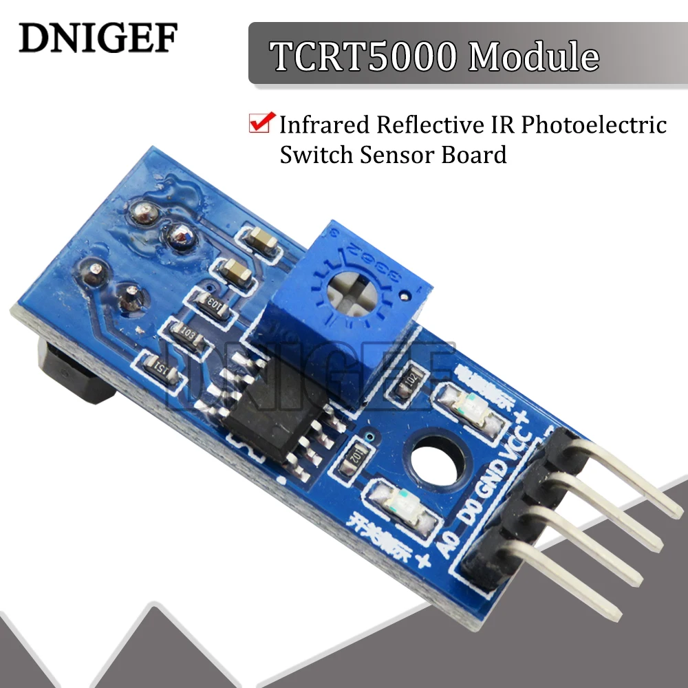 1 PCS TCRT5000 Infrared Reflective IR Photoelectric Switch Sensor Board Barrier Line Track Sensor Module 3.3V to 5V For Arduino