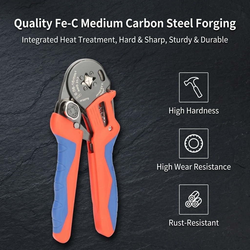 YGTITAN Multifunctional 3 in1 Wire Crimping Twith Ratchet Terminal Crimper Wire Stripper and Cutter for Electrical Connectors