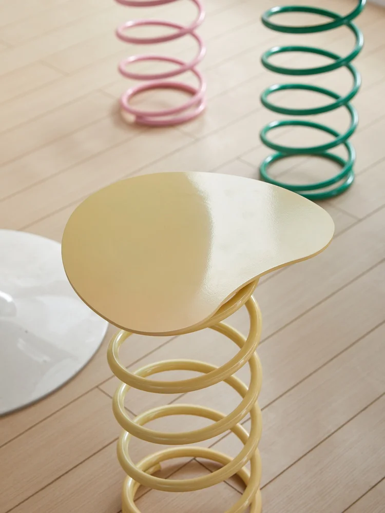 Multifunctional Pink Macaron End Table creative spring stool small household bench simple  shoe stool