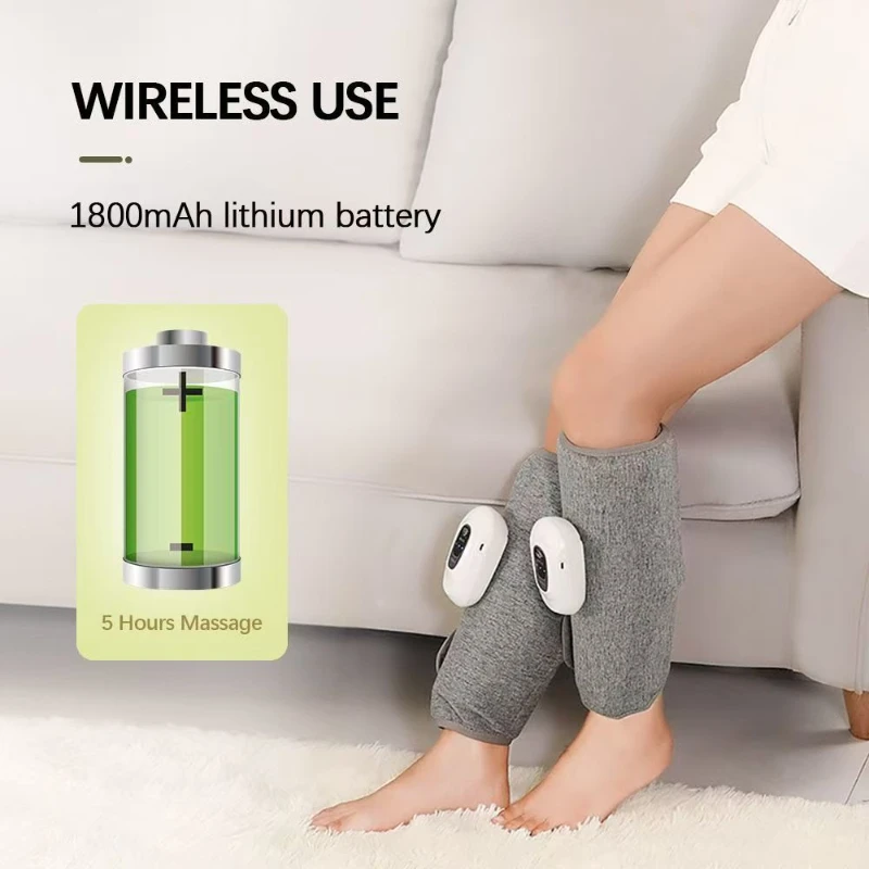 

Wireless Leg Massage 3 Modes Vibration Leg Air Compression Massager Electric Air Compress Calf Foot Air Pressure Massage