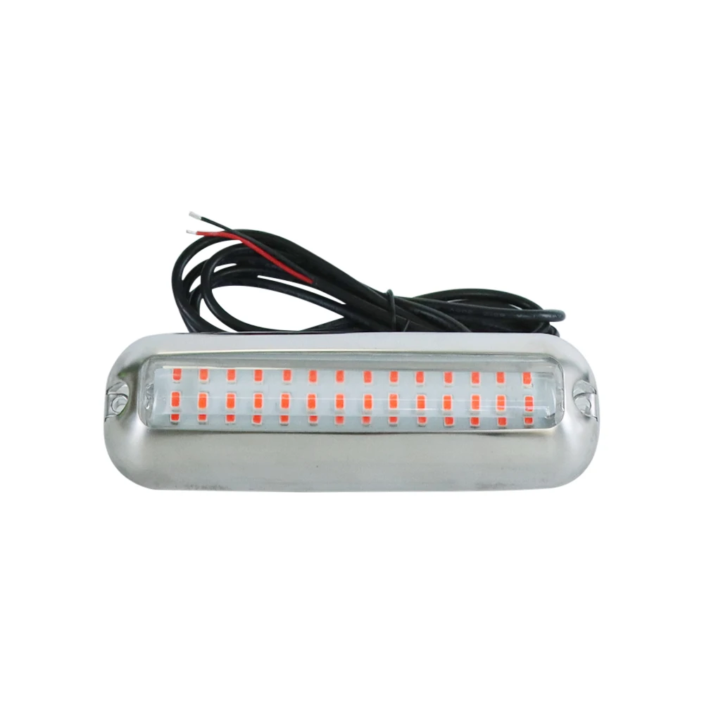 Luz subacuática de acero inoxidable para yate, lámpara subacuática de 42LED, 10-30V, IP68, 21W, accesorios para barcos