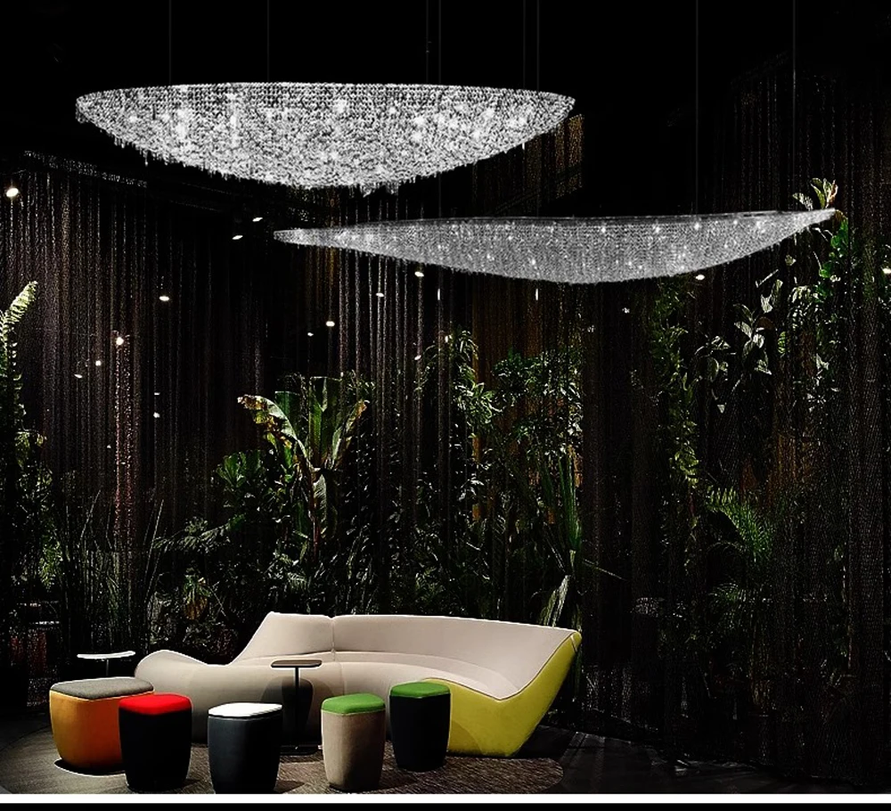Home K9 Crystal Collection Round Rectangular Chandelier