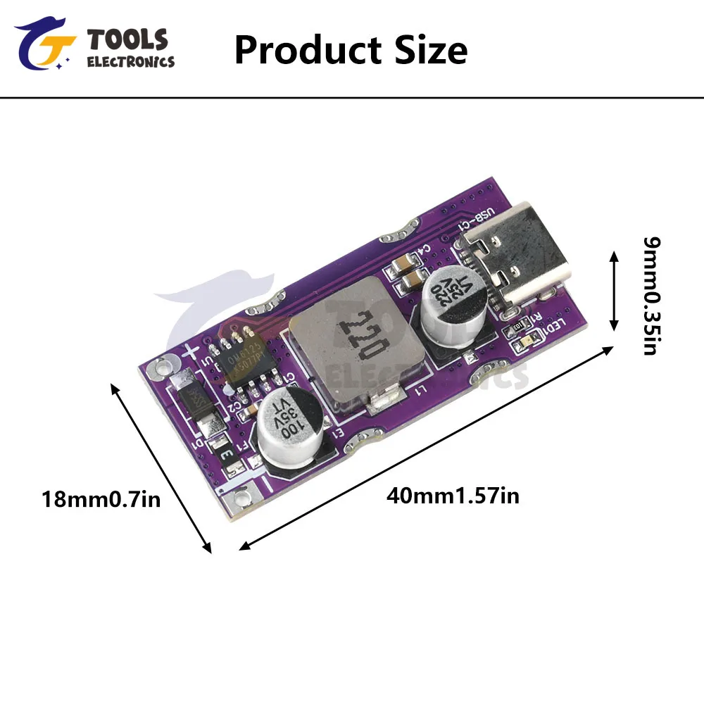 1-20 PCS DC 9-31V PD63W Fast Charging Module Pd3.1 Qc2.0/3.0 Scp Full Protocol Fast Charging Module Super Fast Charging Type C