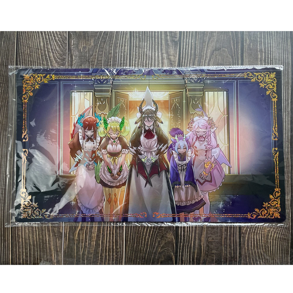 Yu-Gi-Oh Holographic Playmat Dragonmaid Mat Card Pad Laser Glitter YGO KMC TCG YuGiOh Mat-73