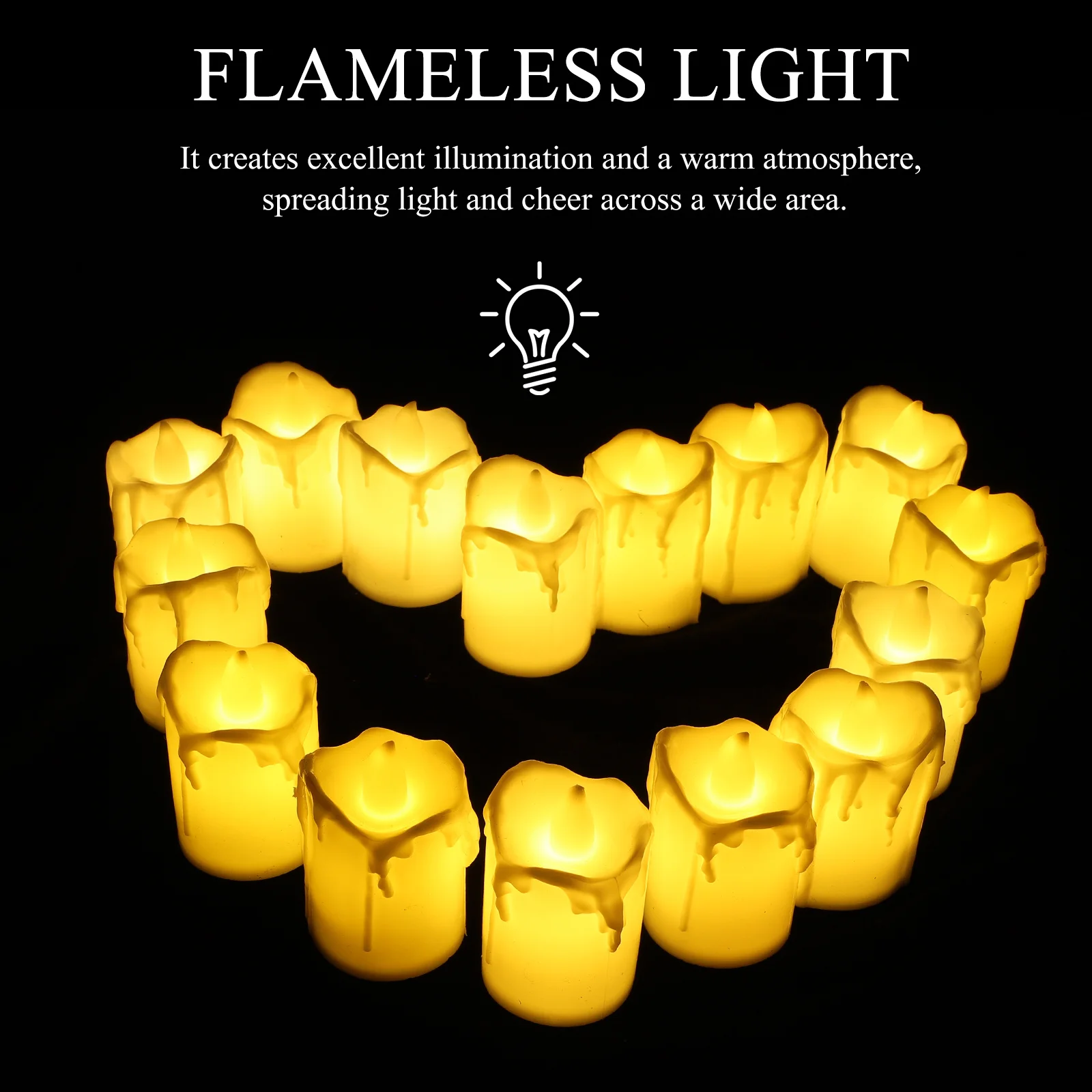 

24Pcs LED Light Durable Plastic Flameless Electric Lamp Party Decoration Festival Light LED Tea Lights