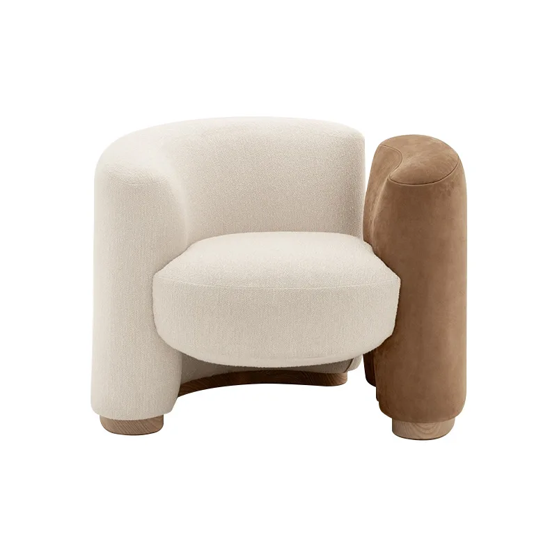 

Modern living room furniture, Nordic cream fabric sofa chair