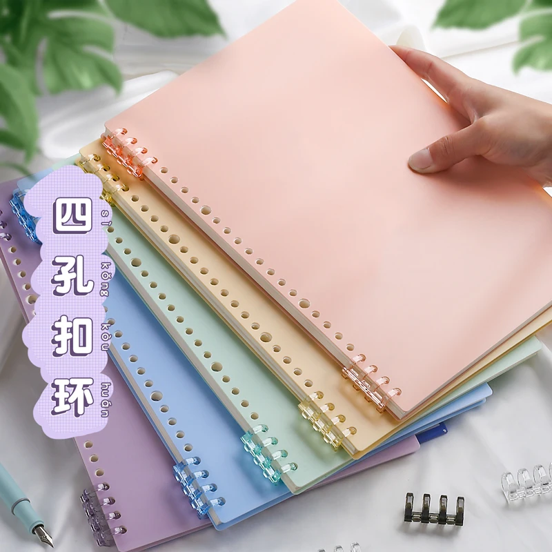 6SHEETS A4 A5 B5 20 Hole Binder Transparent PP Loose-leaf Cover Index Divider Separator Notebook Accessory Stationery useful