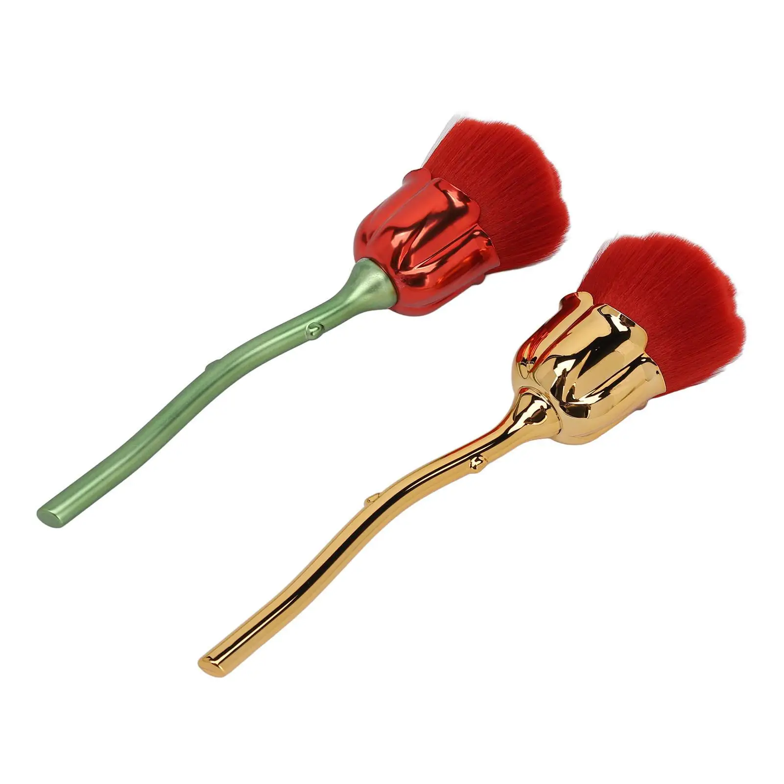 Multi Purpose Rose Nail Cleaner Brush Thickened Dust Removal Brush with Elastic Ergonomic Handle for Nail Art