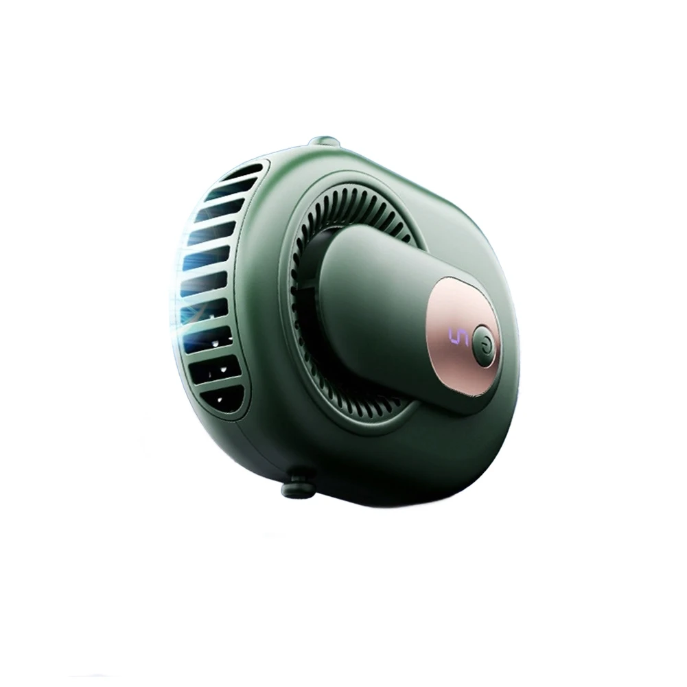 

Перезаряжаемый портативный вентилятор емкостью 3500 мАч с 5 скоростями ветра и ЖК-дисплеем, идеально подходящий для портативного или рабочего стола на шее