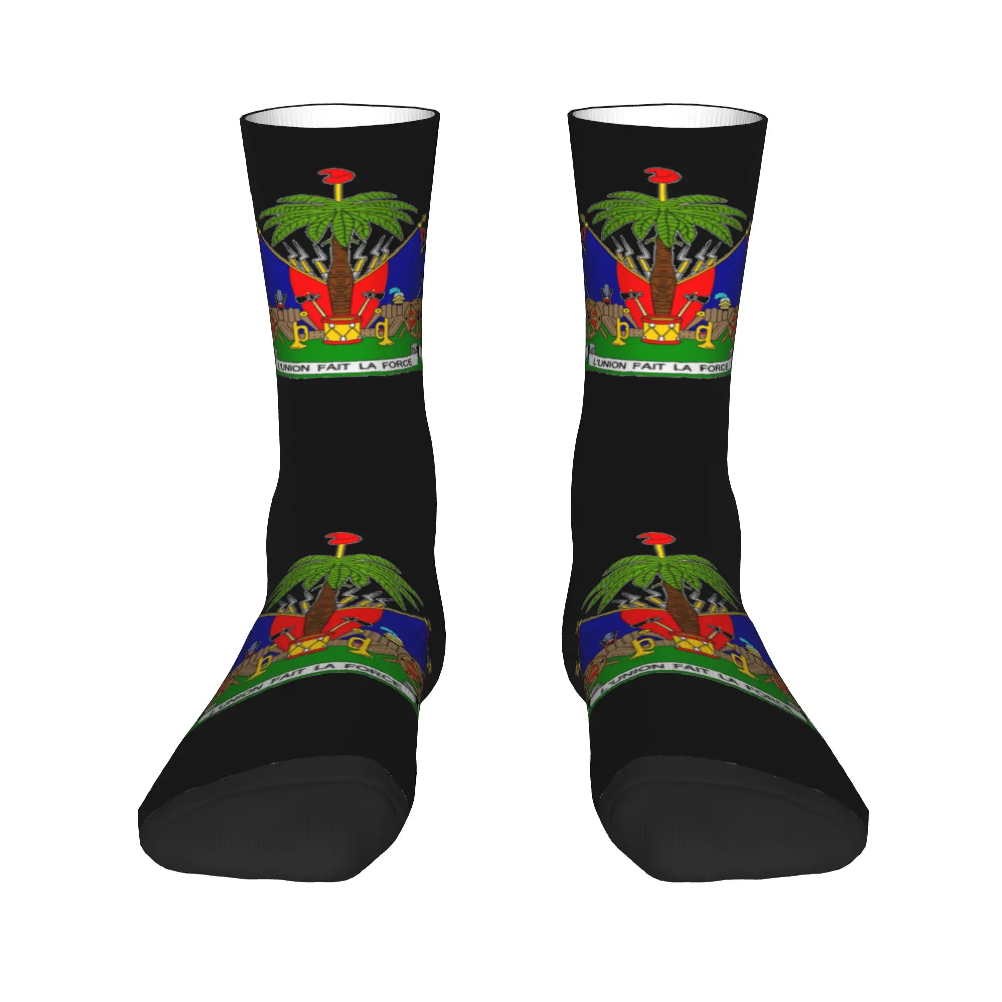 

Kawaii Haiti Flag Socks Men Women Warm 3D Printed Football Sports Socks