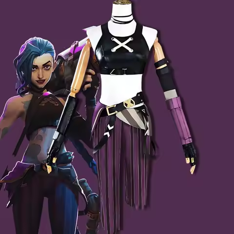 Jinx Cosplay Costume Anime LOL Jinx Arcane Cosplay Uniform Outfits Halloween Carnival Suit Custom Made Halloween Costume