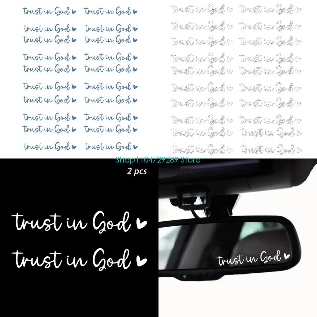 

D8KE Spiritual Journey Company Trust in God Mirror Decals Trust in God Mirror Sticker for Car Uplifting Accessory for Drivers