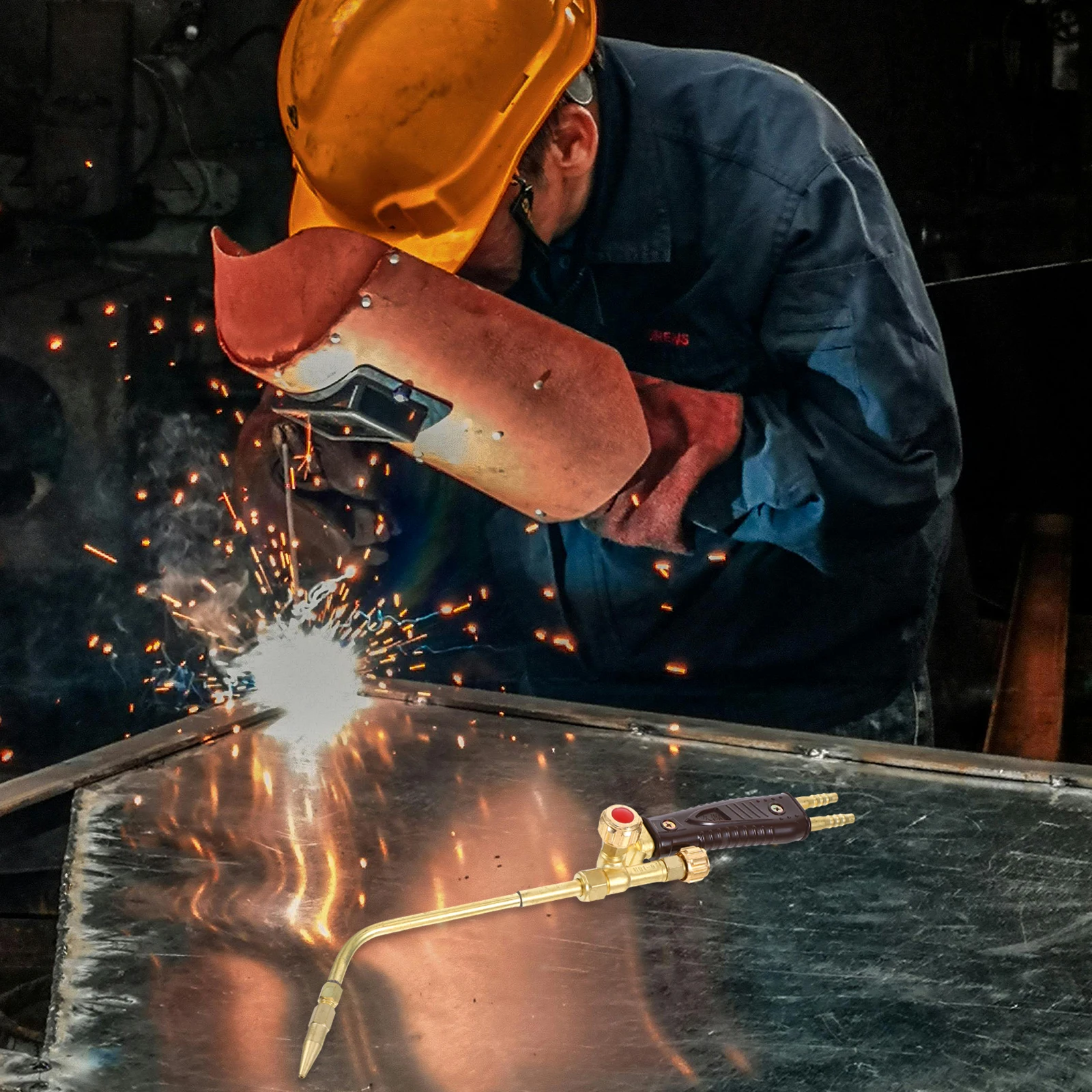 

Welding Torch Adjustable Flame Propane Turbo Torch Head Swirl Flame For Soldering Brazing Hvac Repair Cooking Self